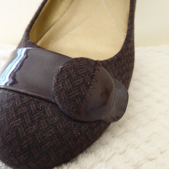 Naturalizer Brown Tweed Flat Shoe - Size 8.5 - Picture 2 of 3